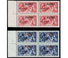 SG17s-18s. 1916 Set of 2 'SPECIMEN'. Brilliant U/M blocks of 4..